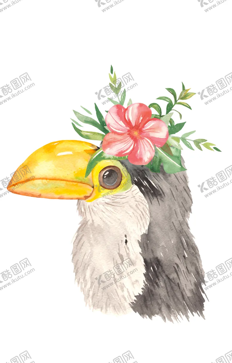 编号：67139707010455235799【酷图网】源文件下载-水彩卡通动物插画