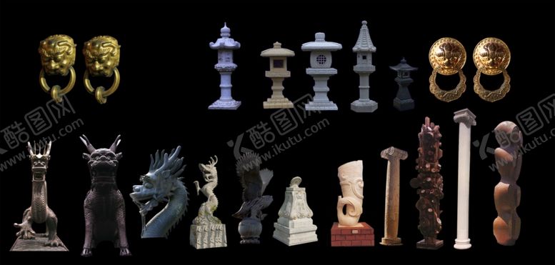 编号：51002909291535165649【酷图网】源文件下载-水兽石雕