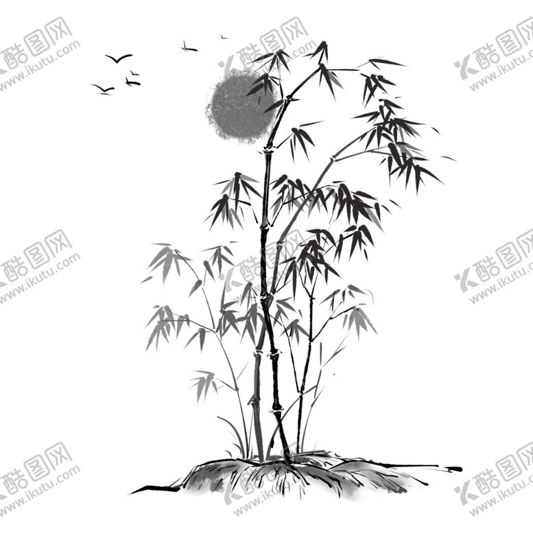 编号：52796310091627317284【酷图网】源文件下载-水墨竹子