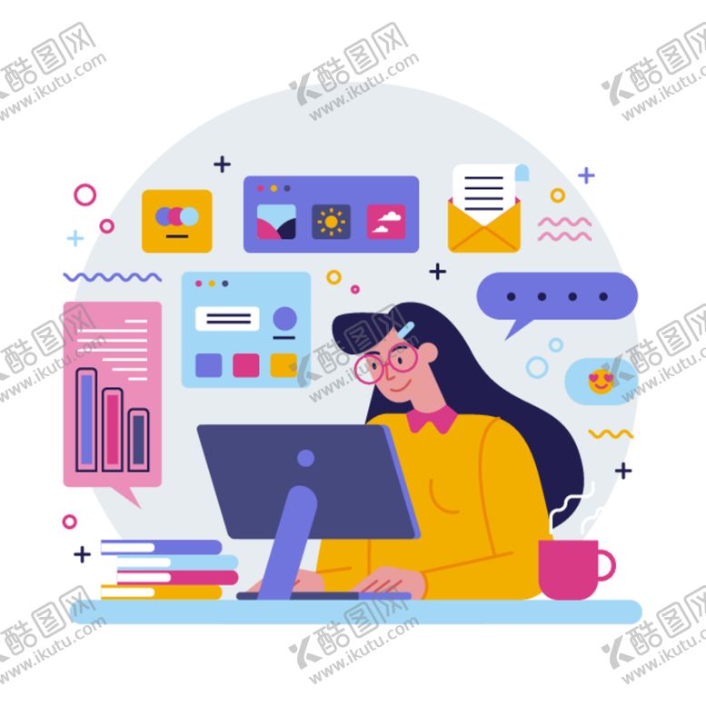 编号：47970212131040419430【酷图网】源文件下载-办公人物插画