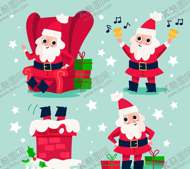 编号：36970610020847081122【酷图网】源文件下载-大眼睛圣诞老人