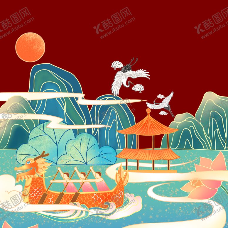 编号：12760909211756233026【酷图网】源文件下载-国潮海报元素