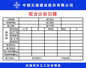 配比标识牌