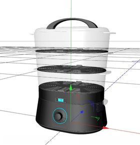 C4D模型蒸锅