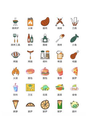 美食图标食品图标餐饮图标