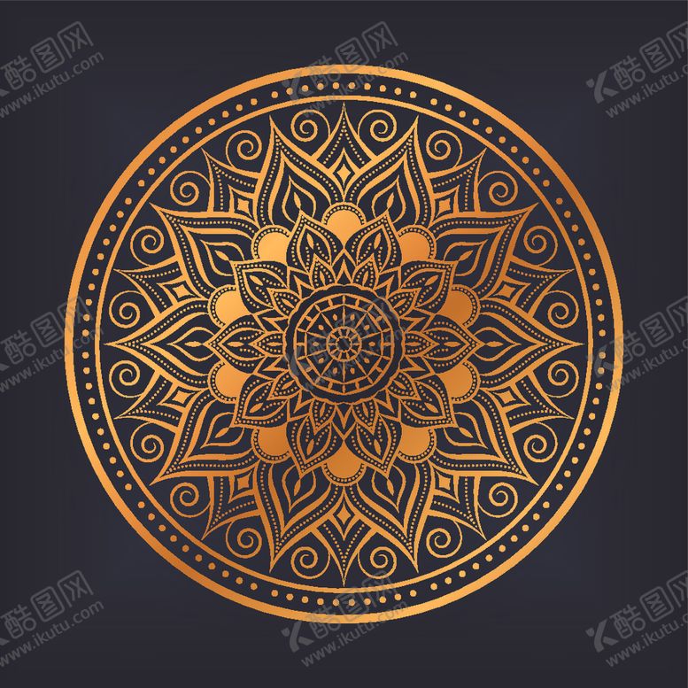 编号：92660310101017548653【酷图网】源文件下载-曼陀罗万花筒图案