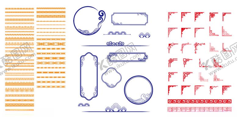 编号：10353909151813229622【酷图网】源文件下载-古典花纹边框