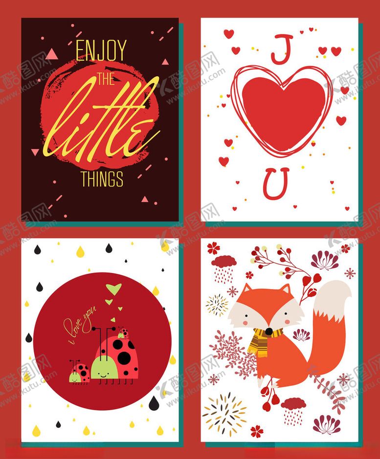 编号：53615211200514223524【酷图网】源文件下载-浪漫爱心贺卡设计素材