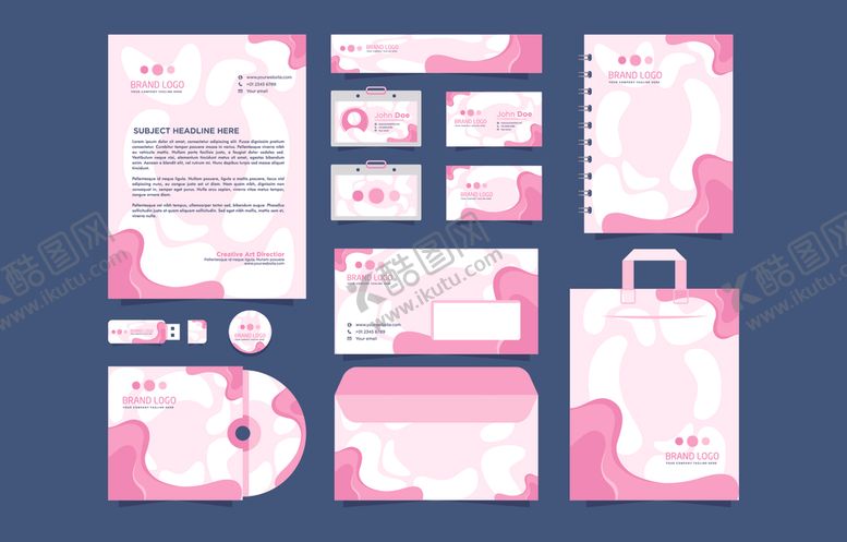 编号：25039511021420012034【酷图网】源文件下载-粉色系企业品牌视觉设计