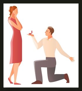 手绘情侣恋人爱男女卡通