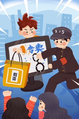 315打假插画