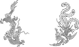 龙凤线稿
