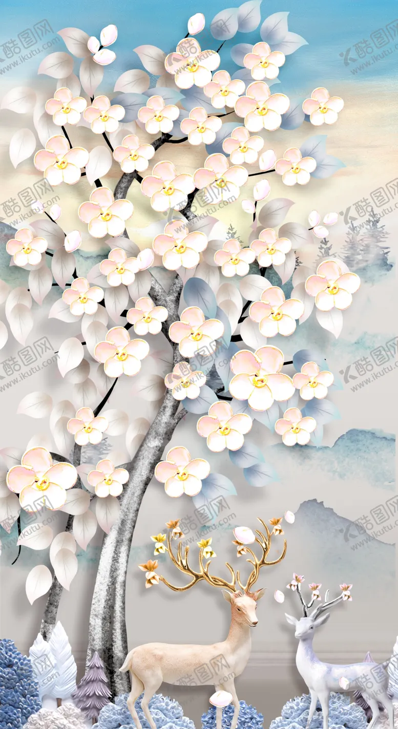 编号：58067906271226285105【酷图网】源文件下载-花开富贵装饰画
