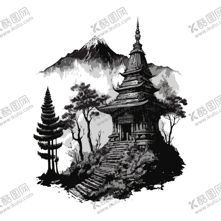 编号：32586511050357142878【酷图网】源文件下载-山水画