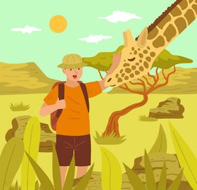 旅客游客者卡通人物背包