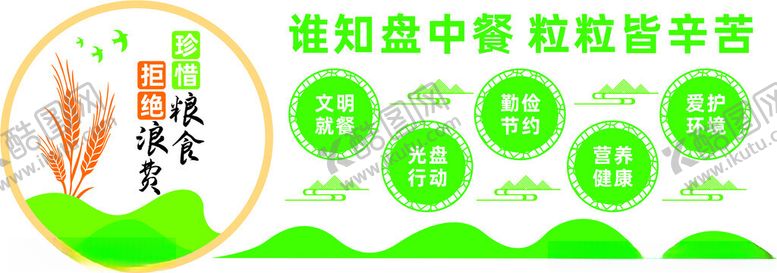 编号：84514304291322463409【酷图网】源文件下载-节约粮食文化墙