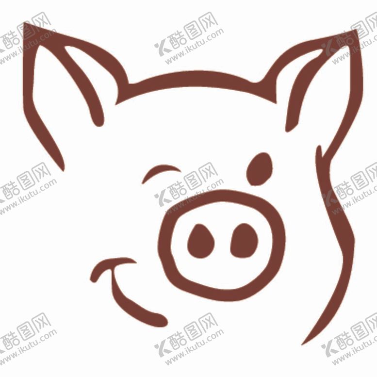 编号：97308510212112399963【酷图网】源文件下载-猪头简笔画
