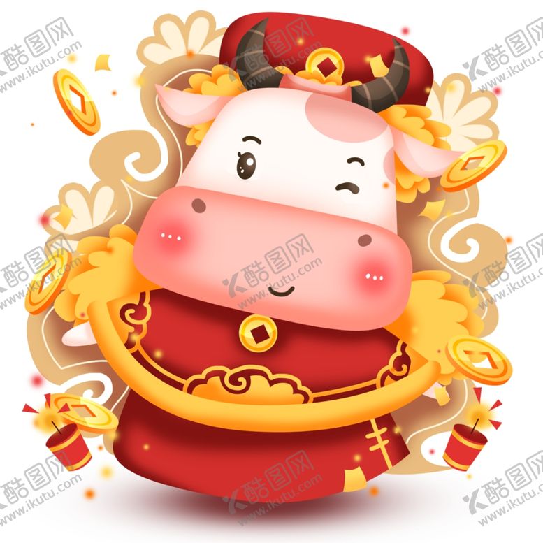 编号：46483805181331422989【酷图网】源文件下载-2021金牛送福牛年