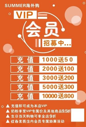 爱马仕橙会员充值海报