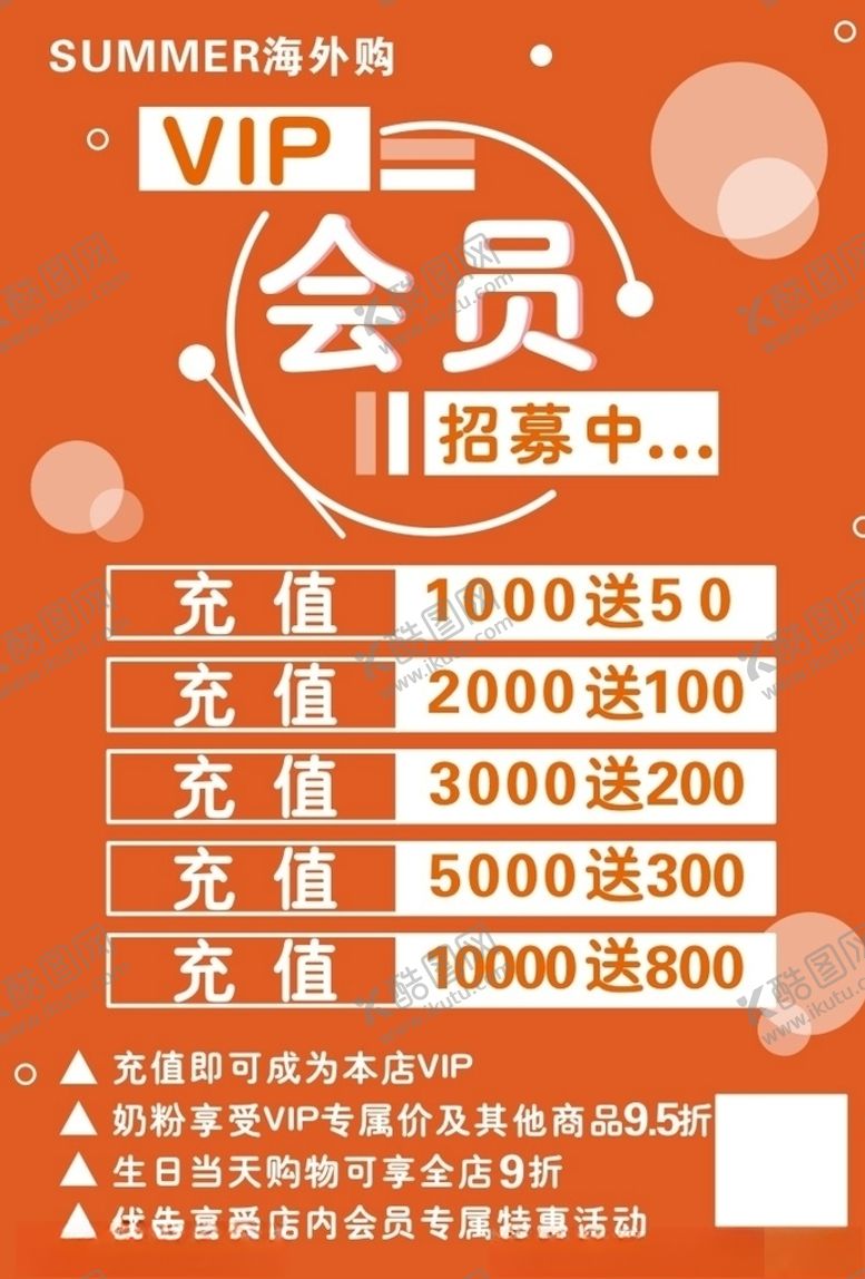 编号：45126507010339004333【酷图网】源文件下载-爱马仕橙会员充值海报
