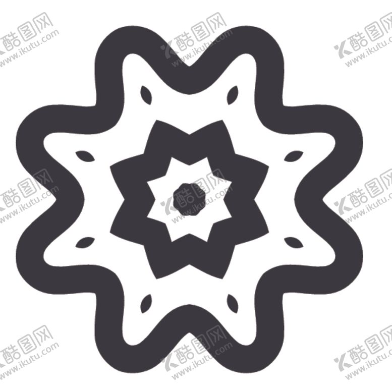 编号：94888410261635116540【酷图网】源文件下载-黑白简约花纹图案设计