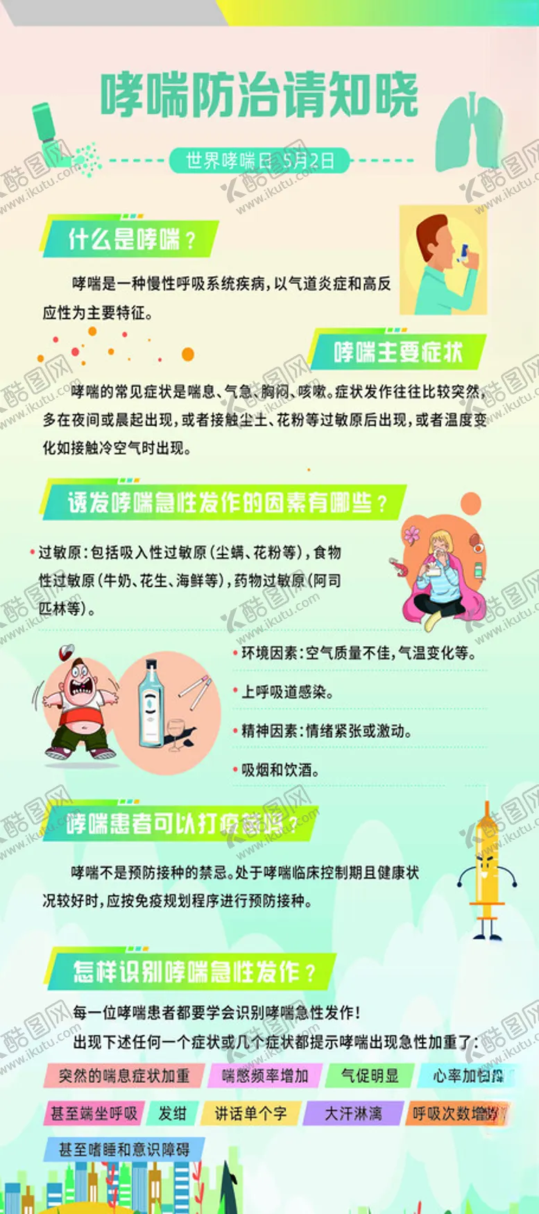 编号：11330301151242317415【酷图网】源文件下载-关注儿童哮喘病哮喘海报展架