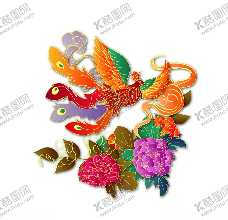 编号：75979904202009091556【酷图网】源文件下载-国潮凤凰插画