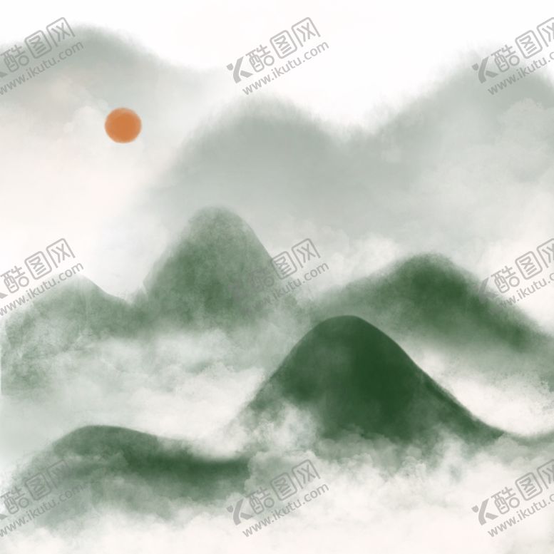 编号：84687010061839227724【酷图网】源文件下载-中国风素材山水画复古素材