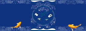 中国风蓝色背景