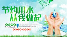 节约用水环保公益海报展板