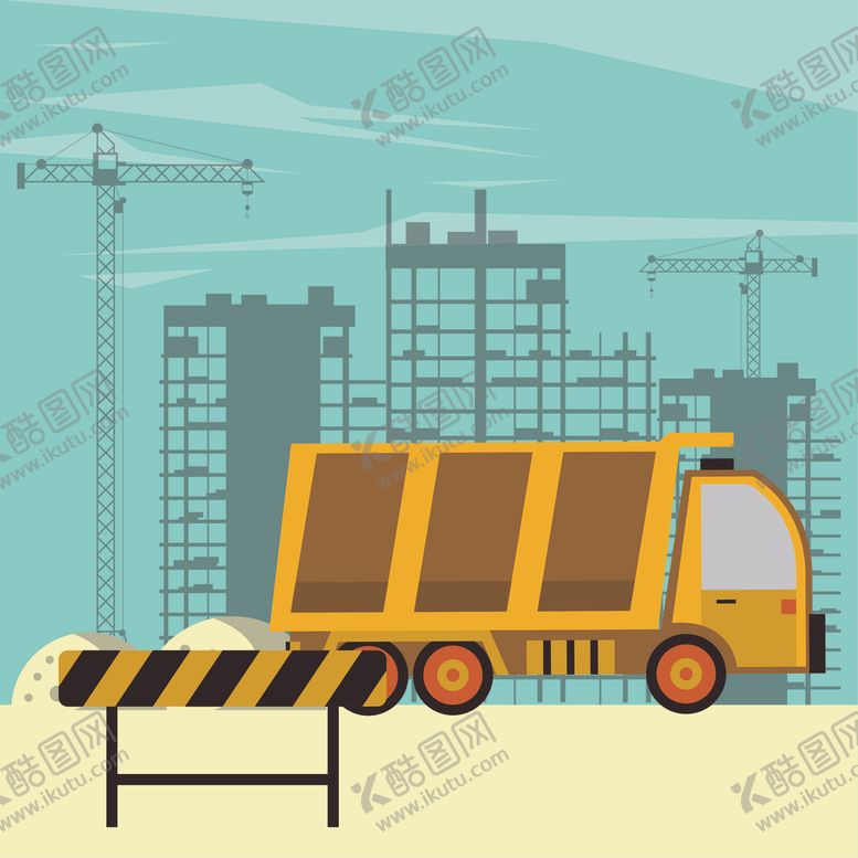 编号：10247407021852141676【酷图网】源文件下载-扁平建筑插画