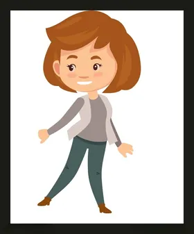 手绘卡通女孩动画动画