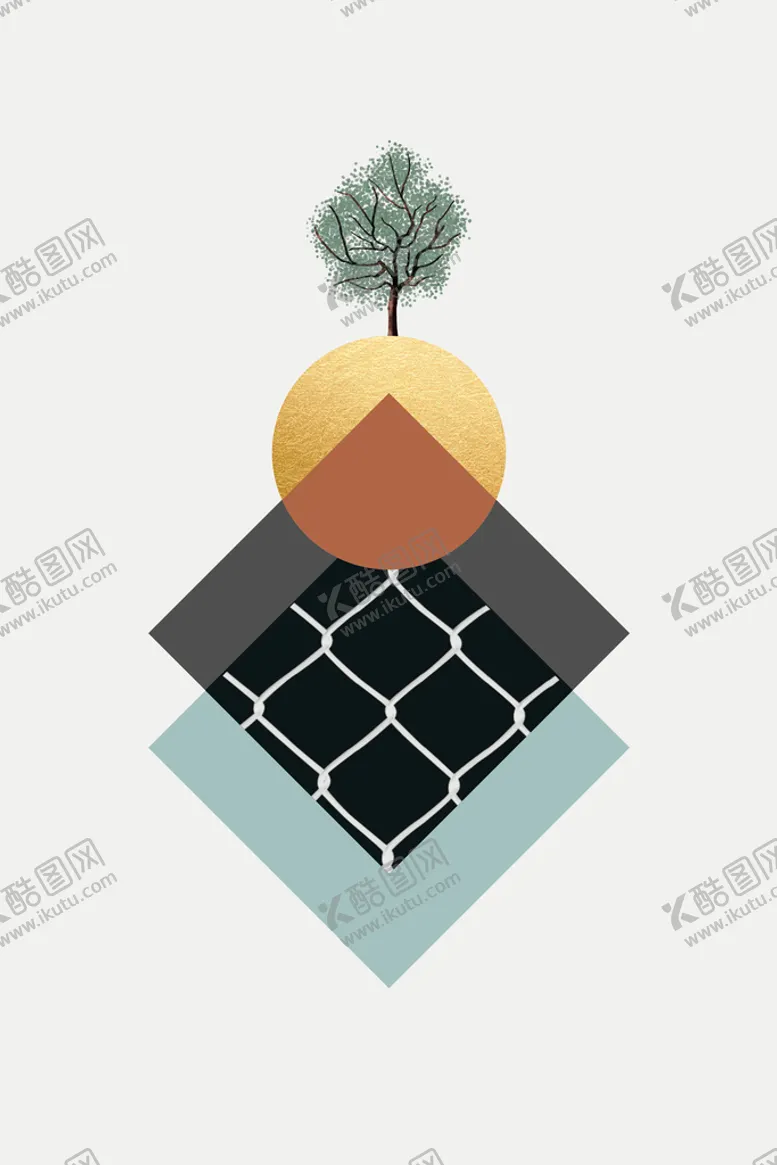 编号：20849309141926385610【酷图网】源文件下载-欧式几何挂画装饰画