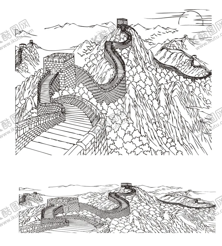 编号：49615809191435166157【酷图网】源文件下载-长城矢量图