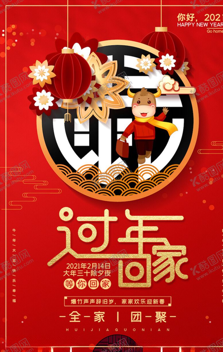编号：41428304171253081955【酷图网】源文件下载-牛年海报展板