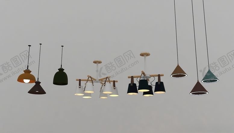 编号：19138210271617112133【酷图网】源文件下载-北欧吊灯3d模型