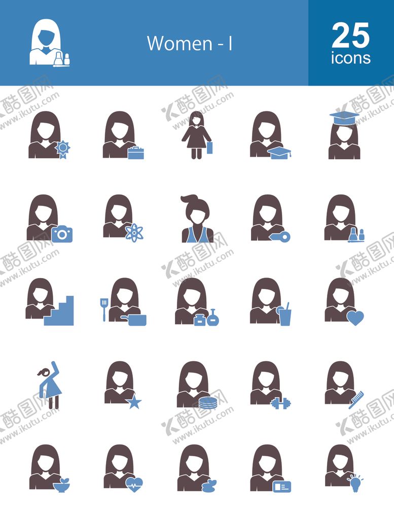 编号：21559810061722149067【酷图网】源文件下载-手绘人物图标