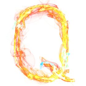 Q字母火焰特效