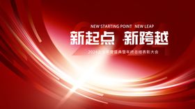 2024龙年红色企业年会展板