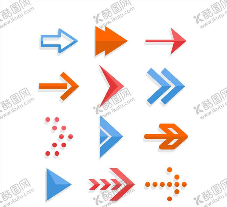 编号：50608709192300166814【酷图网】源文件下载-精致箭头图标矢量素材