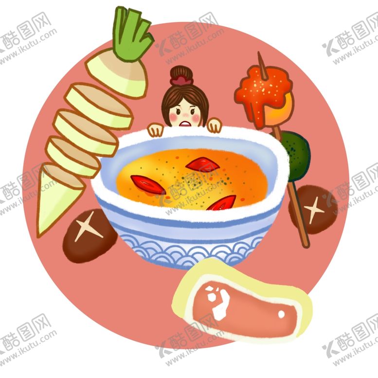 编号：12742701270810543355【酷图网】源文件下载-美食插画