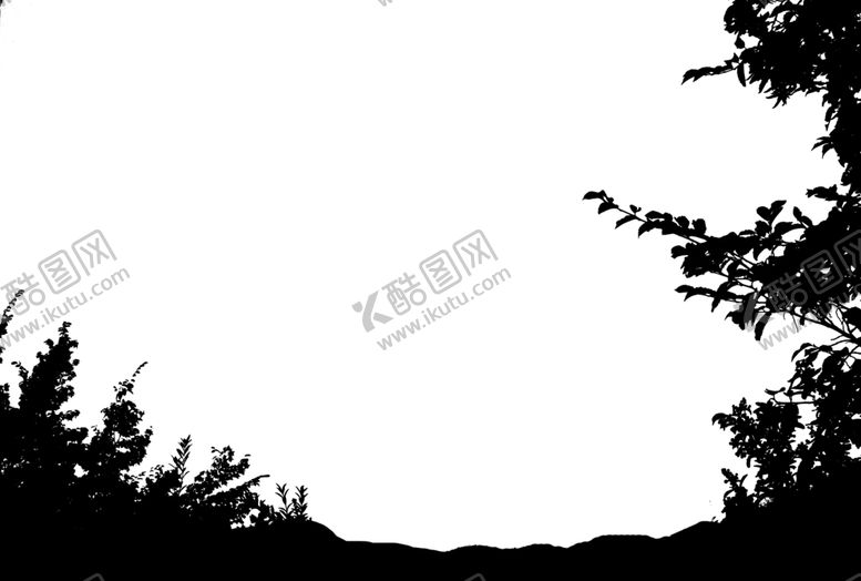 编号：98236110280642485870【酷图网】源文件下载-树木枝叶剪影