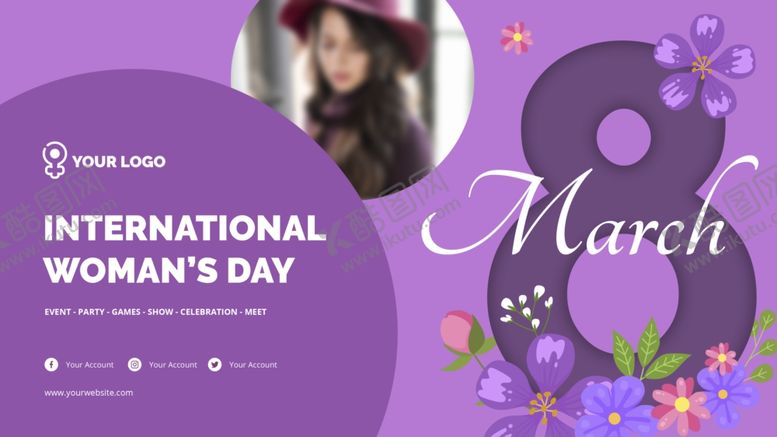 编号：74281209121200252120【酷图网】源文件下载-紫色风格妇女节