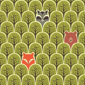 卡通动物动物头像狐狸白熊