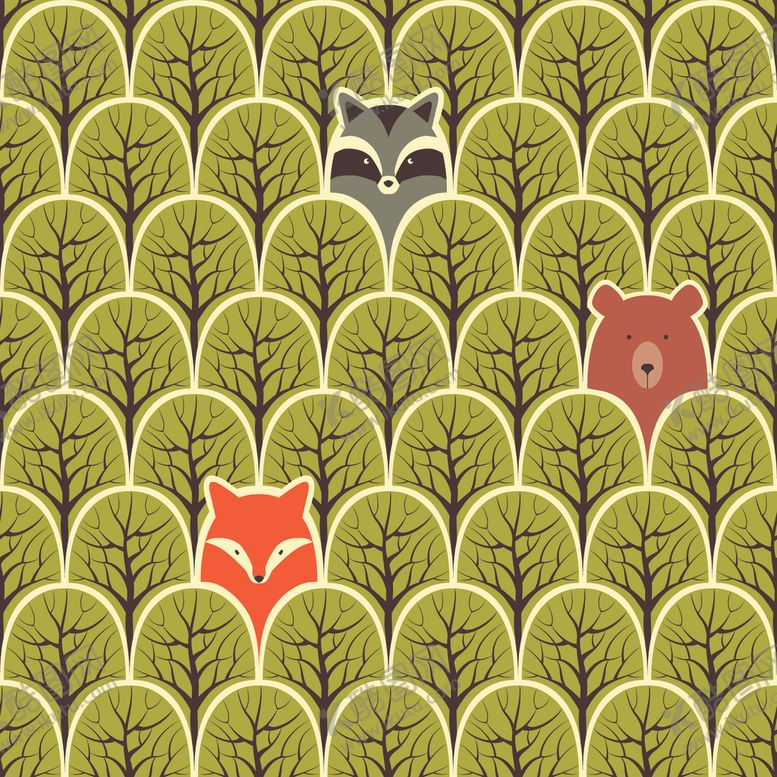 编号：53099011011856528604【酷图网】源文件下载-卡通动物动物头像狐狸白熊