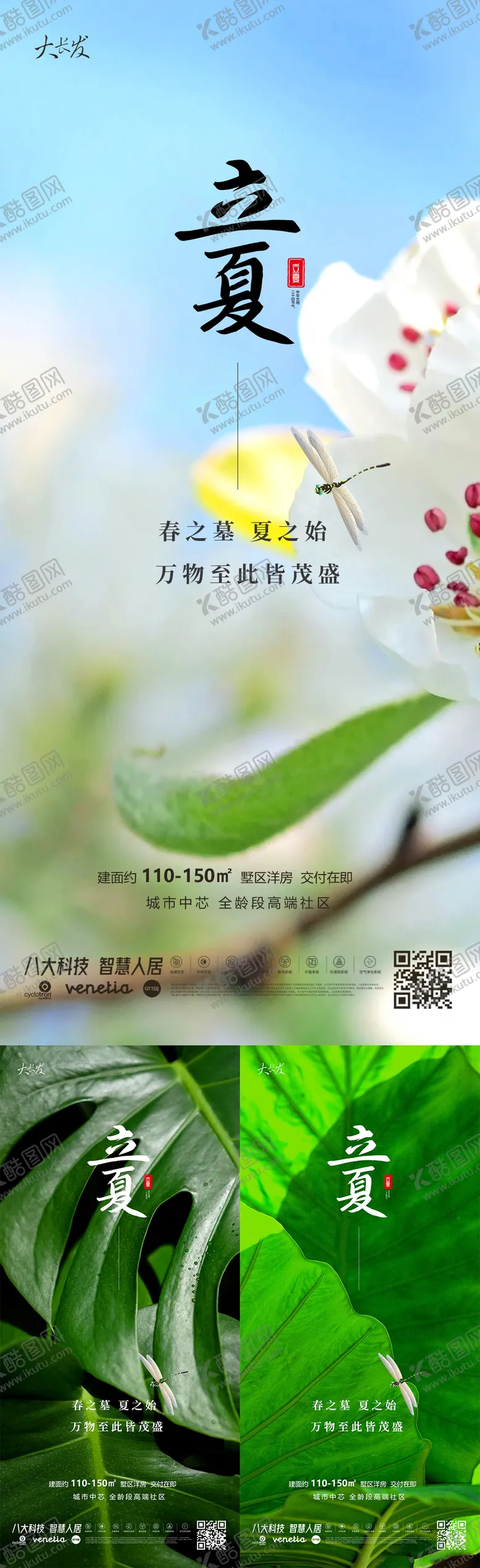 编号：55986111300233234944【酷图网】源文件下载-立夏节气系列海报