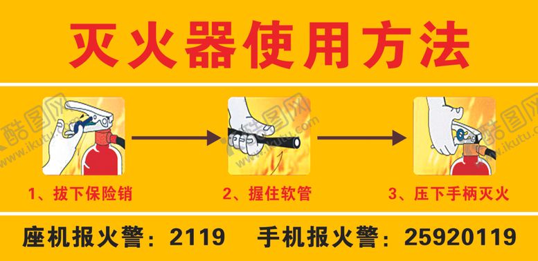 编号：26157902130200393052【酷图网】源文件下载-灭火器使用方法