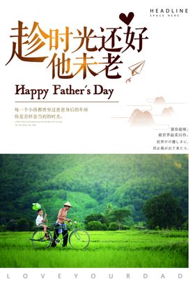 简约大气父亲节海报