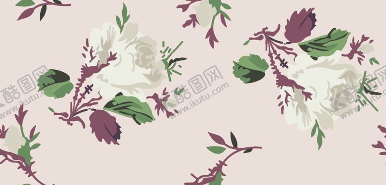 编号：50691309291533195210【酷图网】源文件下载-底纹花朵四方连续