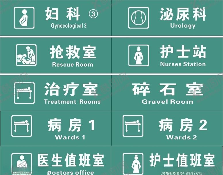 编号：98648409251818139578【酷图网】源文件下载-医院科室牌